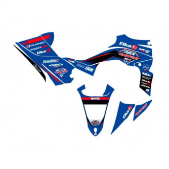 Kit déco réplica PSR-BY RAPPORT bleu/rouge pour Yamaha 450 YFZR.