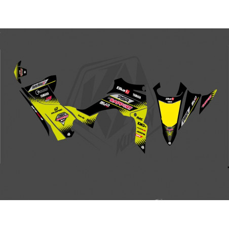 Kit déco réplica Jaune PSR-BY RAPPORT pour Yamaha 450 YFZR.