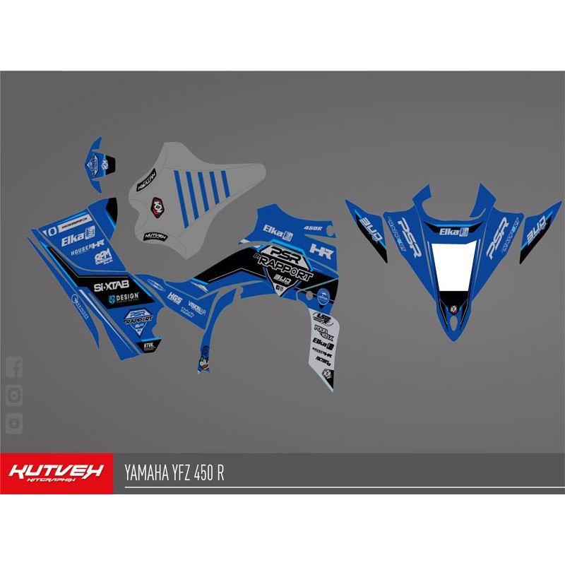 Replica Kutvek gaphic kit PSR-BY RAPPORT PDV 2021 for 450 YFZR.
