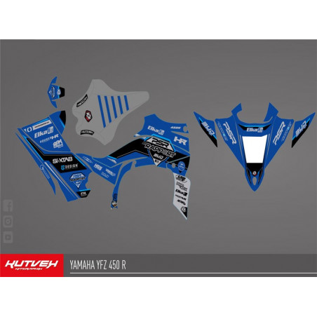 Replica Kutvek gaphic kit PSR-BY RAPPORT PDV 2021 for 450 YFZR.