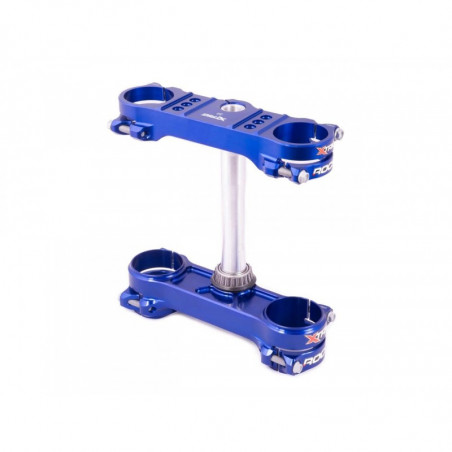 Tés de Fourche Rocs Complet de la marque X-Trig de couleur bleu pour 125 TC/TE/FE.