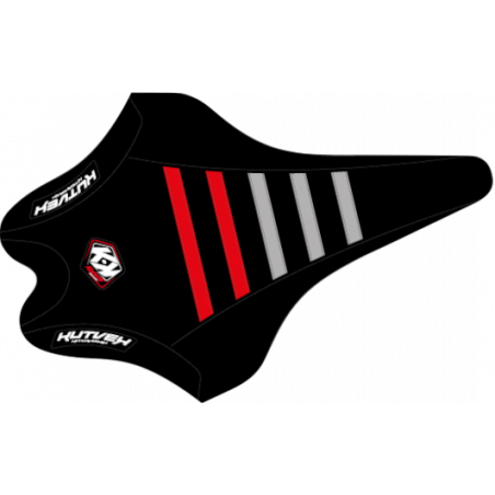 Housse de selle Kutvek noir, rouge et gris