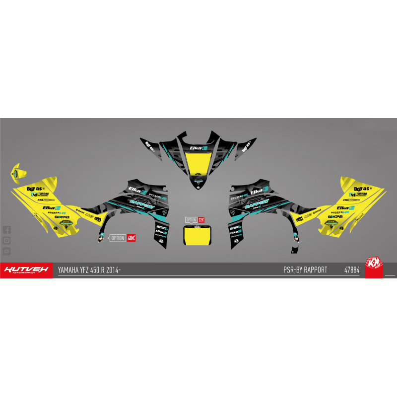 Kit déco Kutvek noir/jaune/bleu