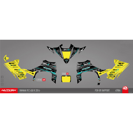 Graphic kit Kutvek, Yellow/black/blue