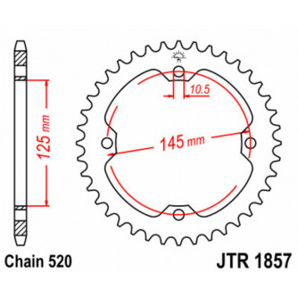 Couronne acier JT 45 dents