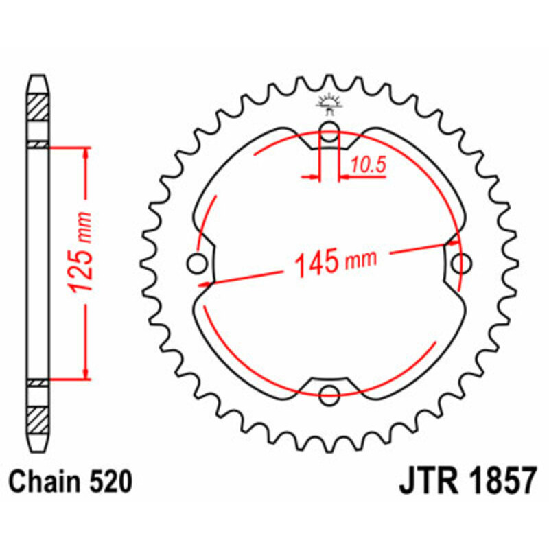 Couronne acier JT 45 dents Couronne acier JT 45 dents