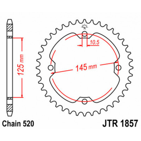 Couronne AFAM acier 40 dents