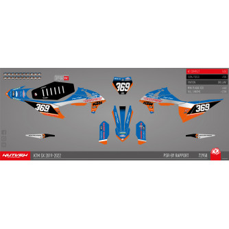 Graphic kit blue/orange...