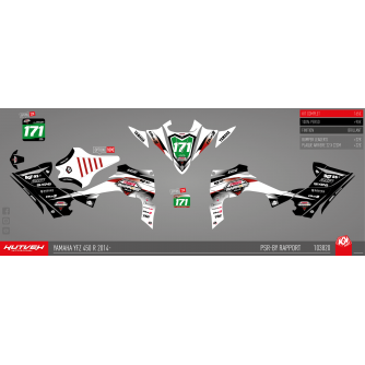 Kit déco PSR-By Rapport Blanc/Noir - 450 YFZR 2014