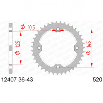 Couronne AFAM 38 dents -...