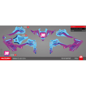 Graphic kit Kutvek blue/purple - 450 YFZR 2014