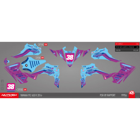 Graphic kit Kutvek blue/purple - 450 YFZR 2014