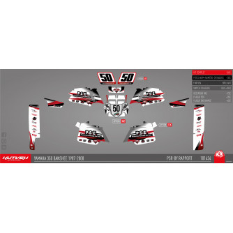 Graphic kit Kutvek white/red - 350 Banshee 1987-2008