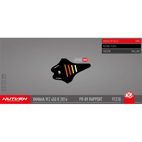 Seat cover Kutvek black/yellow/orange - 450 YFZR 2014