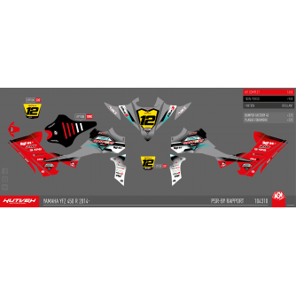 Graphic kit Kutvek red/grey - 450 YFZR 2014