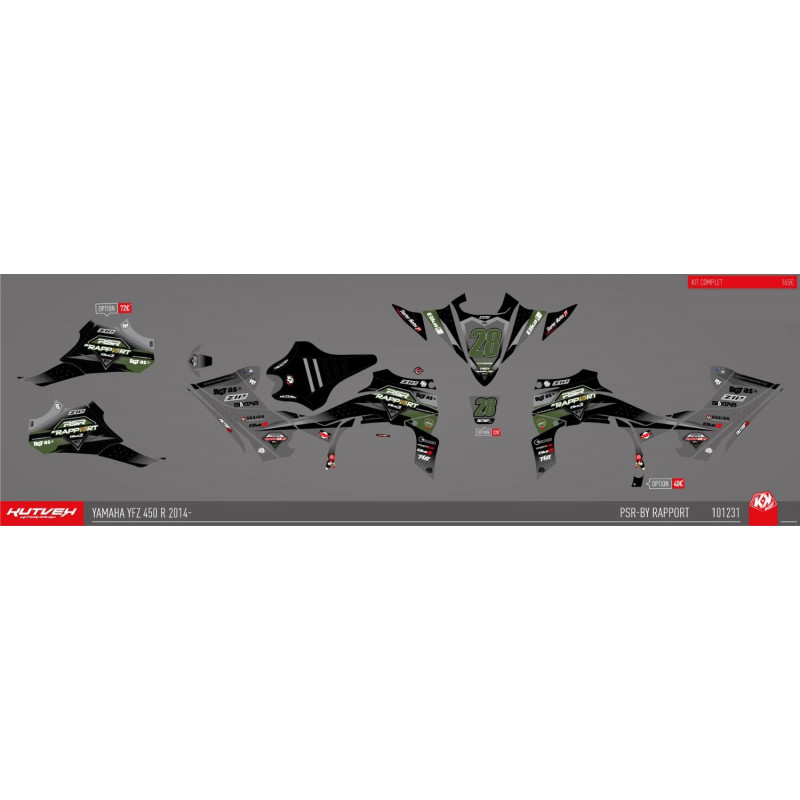 Kit déco Kutvek gris/noir - 450 YFZR 2014