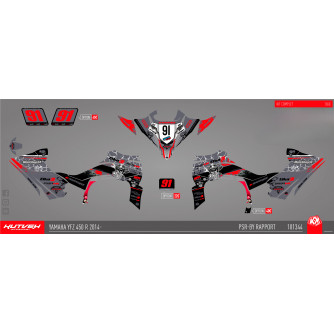 Graphic kit Kutvek black/grey - 450 YFZR 2014