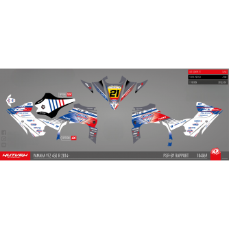 Kit déco Kutvek blanc/gris/rouge/bleu - 450 YFZR 2014